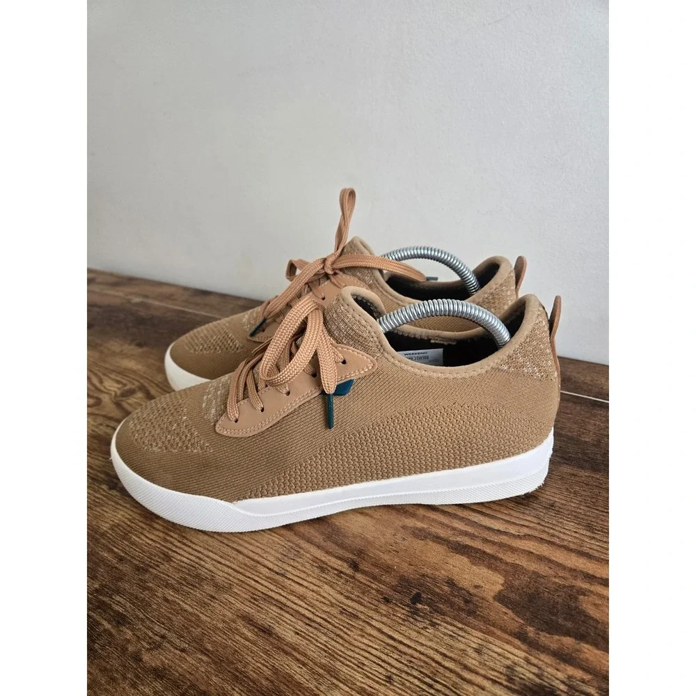 Vessi Weekend Sneakers Tan Waterproof Mens 9 Women 10 Low Top Casual Shoes